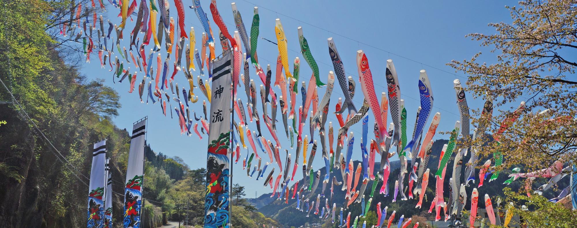 青空を泳ぐ鯉のぼり